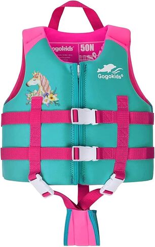 سترة سباحة للأطفال الصغار من Gogokids، سترة عائمة للأطفال بوزن 20-30-40-50 رطلًا للفتيات والفتيان، عوامات سباحة مع حزام أمان قابل للتعديل، للأطفال من عمر 2-9 سنوات in Kuwait