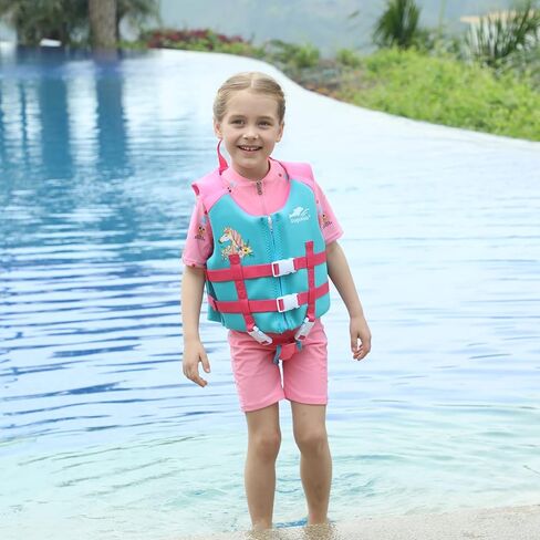 سترة سباحة للأطفال الصغار من Gogokids، سترة عائمة للأطفال بوزن 20-30-40-50 رطلًا للفتيات والفتيان، عوامات سباحة مع حزام أمان قابل للتعديل، للأطفال من عمر 2-9 سنوات in Kuwait