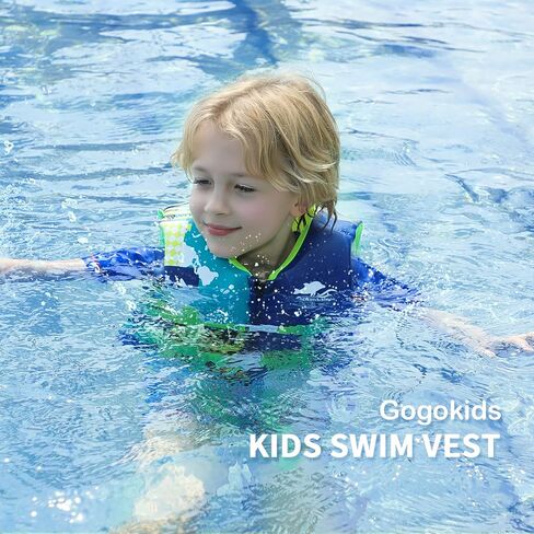 سترة سباحة للأطفال الصغار من Gogokids، سترة عائمة للأطفال بوزن 20-30-40-50 رطلًا للفتيات والفتيان، عوامات سباحة مع حزام أمان قابل للتعديل، للأطفال من عمر 2-9 سنوات in Kuwait