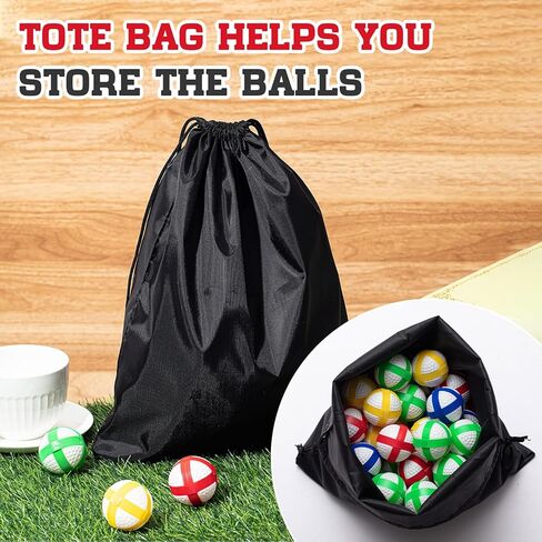 60 قطعة من كرات الجولف اللزجة للوحة رمي السهام القماشية، وكرات خطاف وحلقة لرمي السهام، ملحقات ألعاب كرات رياضية آمنة مع حقيبة تخزين للبالغين والمراهقين في الأماكن المغلقة وألعاب الحفلات الخارجية، 4 ألوان in Kuwait