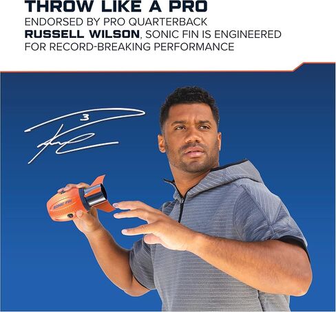 كرة القدم Aerobie Sonic Fin Football، لعبة كرة القدم الإسفنجية Russel Wilson الديناميكية الهوائية، ألعاب خارجية للأطفال والكبار من سن 8 سنوات فما فوق in Kuwait