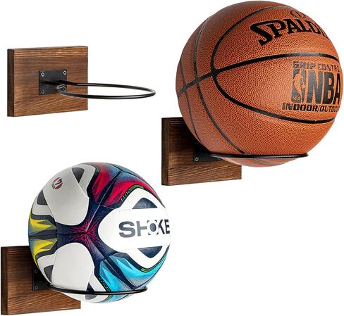 PUERSI Ball Holder Wall Mount Ball Stand Display Storage for Basketball Football Soccer Volleyball in Saudi Arabia