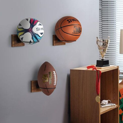 PUERSI Ball Holder Wall Mount Ball Stand Display Storage for Basketball Football Soccer Volleyball in Saudi Arabia