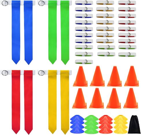 Flag Football Set, 14 Player/ 28 Player Football Flags and Belts Set, Includes Belts, Football Flags, Cones in Saudi Arabia