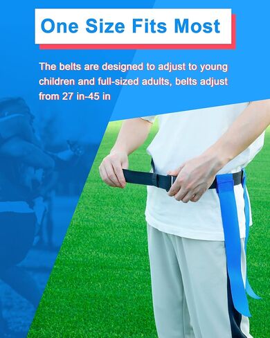 Hilhook Flag Football Belts, 10 Sets / 20 Sets of Adjustable Flag Football Set with Flags for Kids Youth and Adults Training in Saudi Arabia