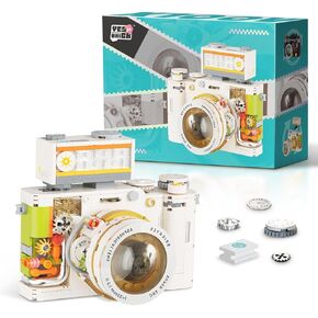Retro Camera Mini Building Set for Adults, Black Classic Vintage Camera Model, Creative Gifts Toys for Boys Girls 8-12 (556 pcs)
