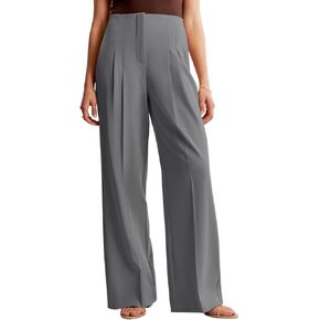 NIMIN Women's Wide Leg Dressy Pants High Waisted Business Casual Work Pants Plazzo Trousers with Pockets