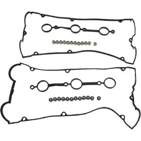 Valve Cover Gasket No.2244139810 with Spark Plug Seals Cylinder Head Valve Seal Gasket for Hyundai Santa Fe 2003-2006 for Kia Sorento 2003-2006 3.5L Black Rocker Cover Gasket
