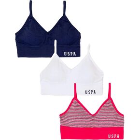 U.S. Polo Assn. Womens Wireless Bras for Women - Sports Bras for Women Multipack