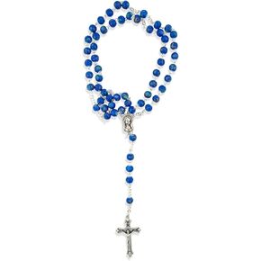 Venerare Glass Bead Catholic Rosary - Multicolor