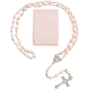 Rosary Beads Catholic for Women - Confirmation Gifts for Teenage Girl, Artificial Pearls Beads Rosary, Gifts for Women