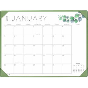 Large Desk Calendar 2025 with Desktop Mat - KOPEESY 22" x 17" Large Desk Pad Calendar - 18 Month Desk Top Calendar From January 2025 to June 2026 - Green Plants