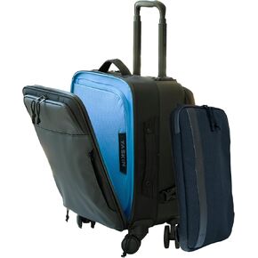 Taskin Swift | 4 Wheel Hardside Hybrid 18" Underseat/Weekender Carry-on + Laptop Sleeve | Black & Uber Stylish