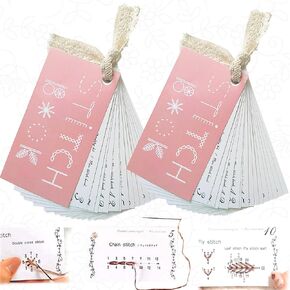 2 Pcs Creative Mini Sewing Book, Sewing Books for Beginners, Creative Mini Sewing Book Embroidery, Elevate Your Sewing Skills for Embroidery & Sewing Enthusiasts