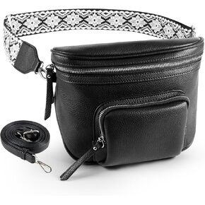 letech+ Crossbody Bags for Women Vegan Leather Purses Small Shoulder Handbags with Wide Strap,Waist Bag Travel Belt Bags for Women Men (Naked)