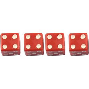 4pcs Universal Vehicle Wheel Stem Tyre Air Valve Stem Caps Dice Shape Universal Stem Covers for Cars, SUVs, Bike, Trucks (Silver)