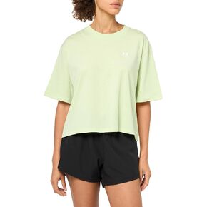 Under Armour Womens Boxy Crop Logo Short Sleeve T Shirt, (383) Retro Green / /, X-Large Tall