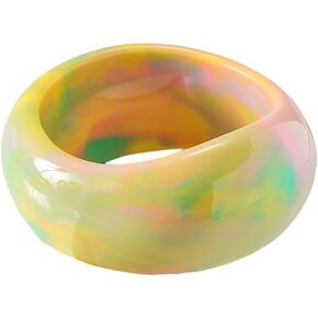 Chunky Colorful Geometric Cuff Bangle Candy Color Irregular Wide Cuff Bracelet Bangle Bracelet Vintage Statement Party Jewelry for Women
