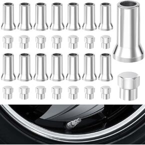 15 Sets Valve Stem Caps, Car Truck Chrome Plated Tire Valve Cover Leakproof Wheel Valve Covers Universal Vehicle Accessories Compatable TR414AC