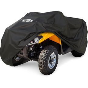 Favoto ATV Cover Waterproof Outdoor - Heavy Duty 4 Wheeler Cover Quad Cover All Weather Dust Rain Sun Protection Windproof Vehicle Cover Compatible with Kawasaki Polaris Yamaha Honda 82.7"