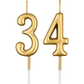 شموع عيد الميلاد الرابع والثلاثين والثالث والأربعين، شمعة زرقاء رقم 34 43 للكيك، زينة لتزيين كعكة عيد ميلاد سعيد لمستلزمات حفلات الاحتفال بالذكرى السنوية لعيد الميلاد