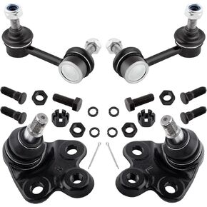 BOXI (Set of 4) Front Stabilizer Sway Bar End Links + Front Lower Ball Joints Suspension Kit Fit for Acura CSX/for Honda Civic 2006 2007 2008 2009 2010 2011 | Replace K500070 K500069 K80769 K80768