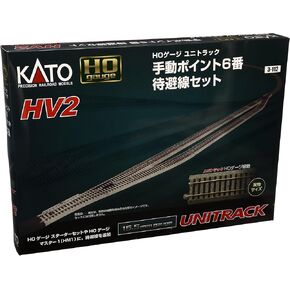 Kato USA Model Train Products HV2 UNITRACK Passing Siding Track Set with #6 Manual Turnout