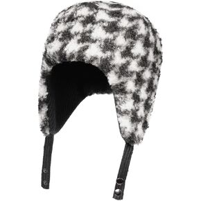 Clakllie Corduroy Trapper Trooper Hats for Skiing Ushanka Russian Caps with Ear Flaps Snow Eskimo Hats Warm Winter Cap