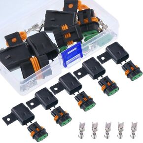Swpeet 5Pack Waterproof ATO ATO ATC Fuse Holder Assembly Splice Existing Wire Kit Ideal for ATO ATC fuses