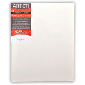 Fredrix 5018 Red Label Stretched Canvas, 12 x 16 Inches