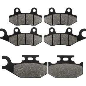 ZICOO Front & Rear Brake Pads for Yamaha Rhino 660 450 YXR660 YXR450 4x4 Raptor 700 700R YFM700 YFM700R