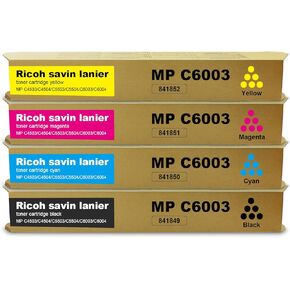 Remanufactured MP C6003C 841849 841851 841852 841850 Toner Cartridge Replacement for Ricoh MP C6003 MP C4503 MP C5503 MP C6004 MP C4504 MP C5504 Printer (1BK/1C/1Y/1M)