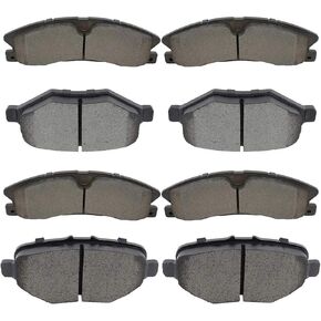 Front Rear Ceramic Brake Pads Compatible with Ford Explorer,Flex,Police Interceptor Sedan/Utility,Special Service Police Sedan,Taurus,Lincoln MKS,MKT