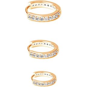 CZ Small Cartilage Cuff Sleeper Hoop Earrings for Women Teen Girls 2nd Hole Cubic Zirconia Tiny Tragus Endless Mini Huggie Hinged Hoops Hypoallergenic Piercing Jewelry Gifts 6mm 8mm 10mm