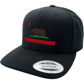 California Republic Hat, Unisex | California Flag Hat | Stylish CA Hat Perfect for Any Season Black