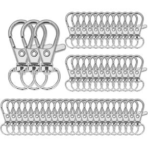 60PCS Swivel Clasps Lanyard Snap Hook, Keychain Hook Clip, Metal Swivel Key Chain Clip Hook Keychain, Lobster Claw Clasp