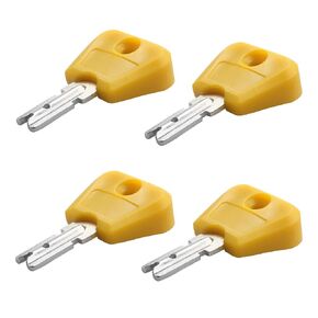 166 Forklift Ignition Keys for Yale Clark Hyster Forklift Yellow Head,Hyster Forklift Key for Ignition Switch 379902 2368655 2782017 7004147 31-297 (Yellow Handle-4 pcs)