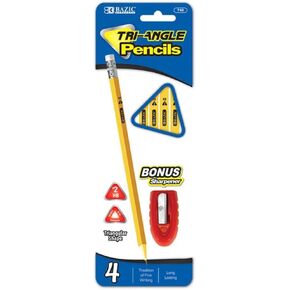 BAZIC Aurora Metal Mechanical Pencil, 0.5 mm, Assorted, 4 Per Pack (740-24P)