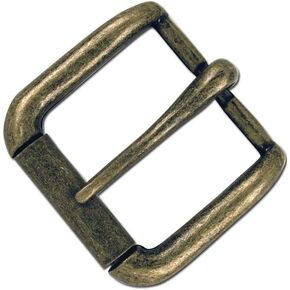 Tandy Leather Napa Buckle 1-1/4" (32 mm) Antique Brass Plate 1642-09