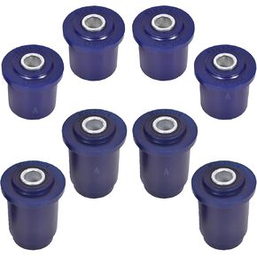 Complete Front Upper & Lower Control Arm Bushing Kit 8 Pcs in High Grade Polyurethane (PU) For QX56, QX80, ARMADA, FRONTIER, PATHFINDER, TITAN, XTERRA - Year 2004-2019