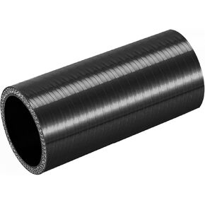 X AUTOHAUX 80mm 3.15" ID Universal Car Straight Silicone Coupler Pipe Replacement 76mm Black
