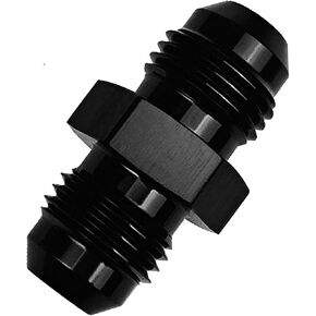 4AN Male Flare Union Coupling Hose Fitting Adapter AN 4 to 4 AN Coupler Fuel Oil Line Hose End Aluminum Black