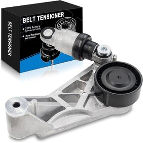 Belt Tensioner Assembly with Pulley for:-Jeep Wrangler 12 13 14 15 16 17 2012 2013 204 2015 2016 2017, Wrangler JK 2018, 3.6L V6 GAS Replacement OE# 39415, 4627038AA, 04627038AA