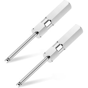 Jeffdad 2Pcs Tire Valve Stem Puller Rod Tool, Valve Core Removal Tool Valve Valve Stem Removal for Single Head Tire Valve Core Remover Installer Tool (4 Inch Length)