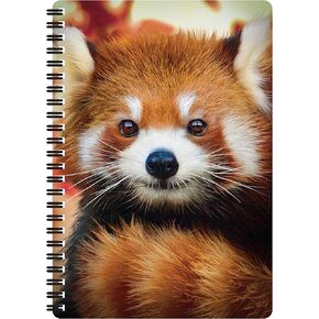 Notebook - Baby Red Panda from Deluxebase. 80 Page Lined Lenticular 3D Red Panda Notebook. 8.5 x 5.5 in. Superb school or work stationery