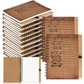 12 Pcs Librarian Gifts Spiral Library Due Date Notepad Librarian Appreciation Gifts Book Lover Gifts Inspirational Bulk A6 Library Due Date Notebook Funny Gifts for Women