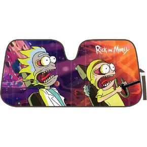 Rick and Morty Car Windshield Sun Shade Accordion Style Sunshade for Car Window Cartoon Car Sun Shade Rick and Morty Car Accessories