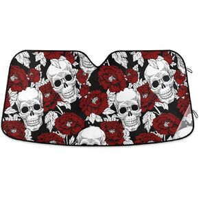 Cat Driving Car Windshield Sun Shade Fun Animal Cool Foldable UV Ray Sun Visor Protector Sunshade to Keep Your Vehicle Cool (55" x 27.6")