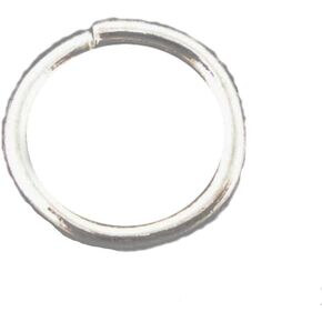 HDSupplies 200 Pieces - 8mm Jump Rings Bright Silver Tone - 16 Gauge