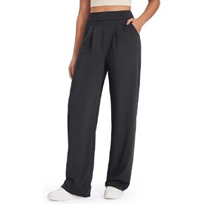 G4Free Wide Leg Dress Yoga Pants for Women with Pockets Stretch Work Pants Business Casual Petite/Regular/Tall